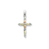 Sterling Silver & 12K Cross Necklace